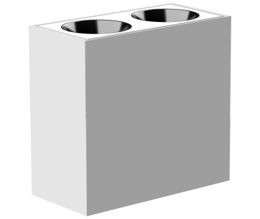 4W 2-Bulb Grid Light